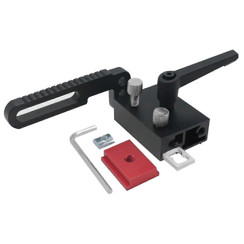 75 Type miter rail stop Aluminum woodworking rail stop Type 75 T rail Locator T groove T rail limiter For The Woodworking Black