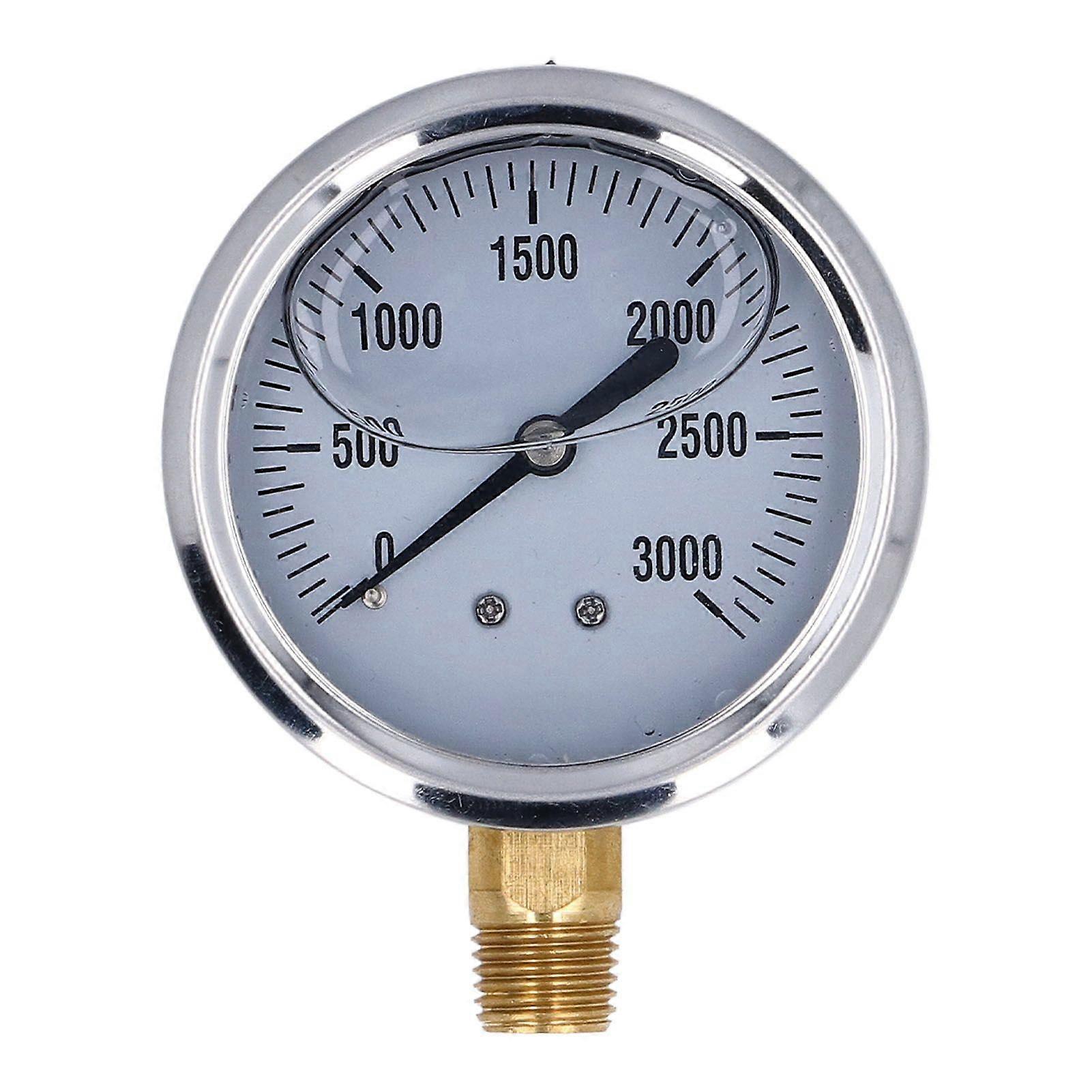 Υψηλής ποιότητας 3000 Psi γλυκερίνη υγρό γεμάτο υδραυλικό μετρητή υψηλής πίεσης 2.5 "