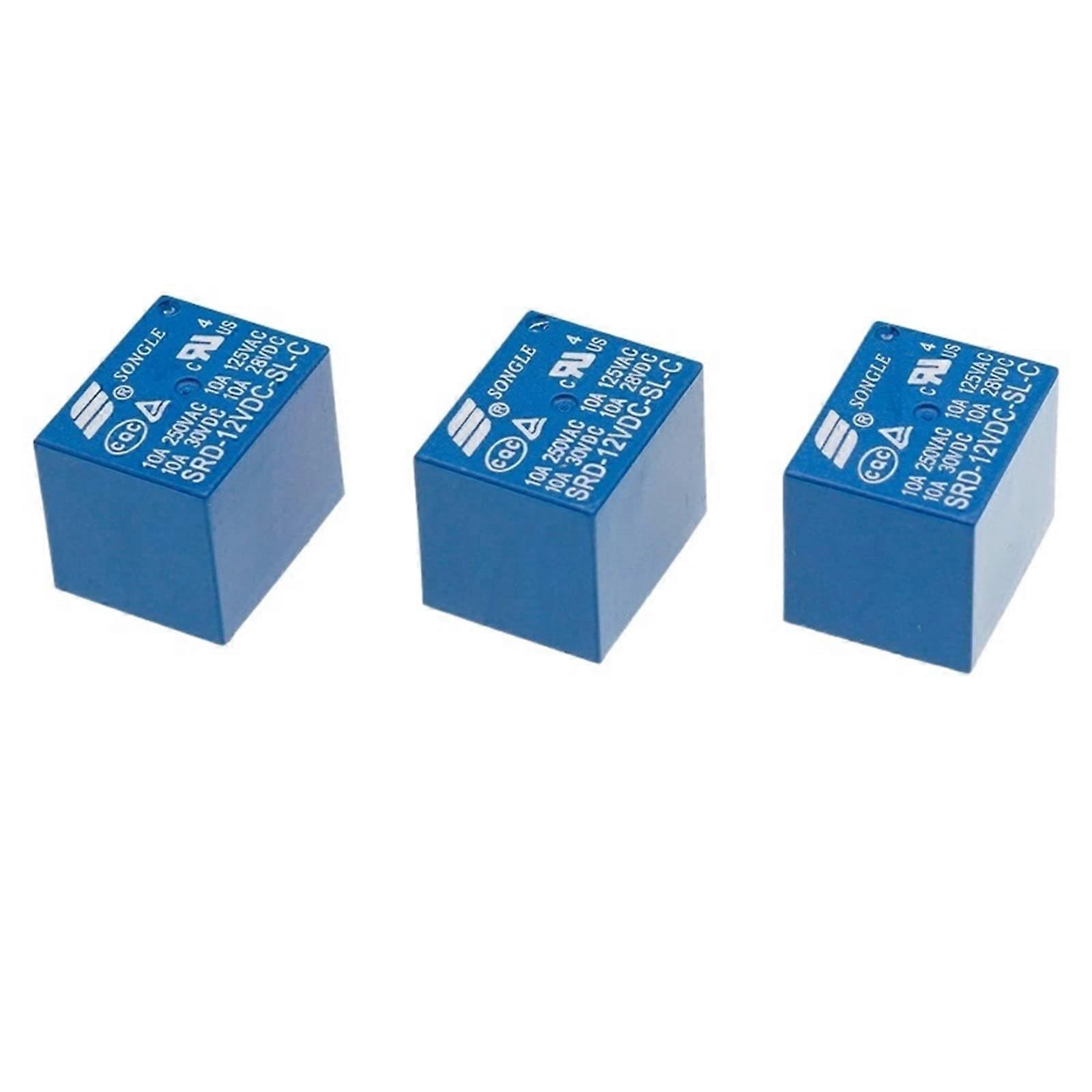 SRD-12VDC-SL-A Relay 4-Pole 10A Replacement Relay for SRD-24VDC-SL-A, Compact Size, DC Coil Relay