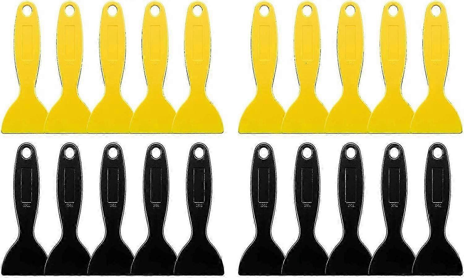 Flexible Plastic Spatula Scraper Tool - 20 Pcs for Paint & Putty