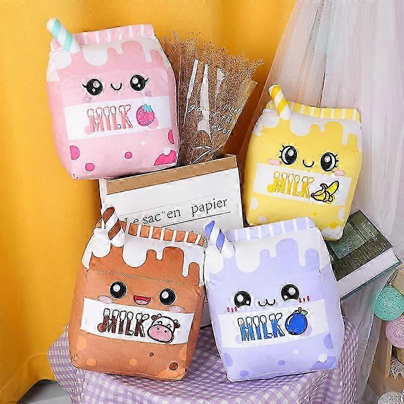25CM Milk Plush Toy Milk Cute Strawberry Milk Home Pillow Banana Milk Plush Toy vxz