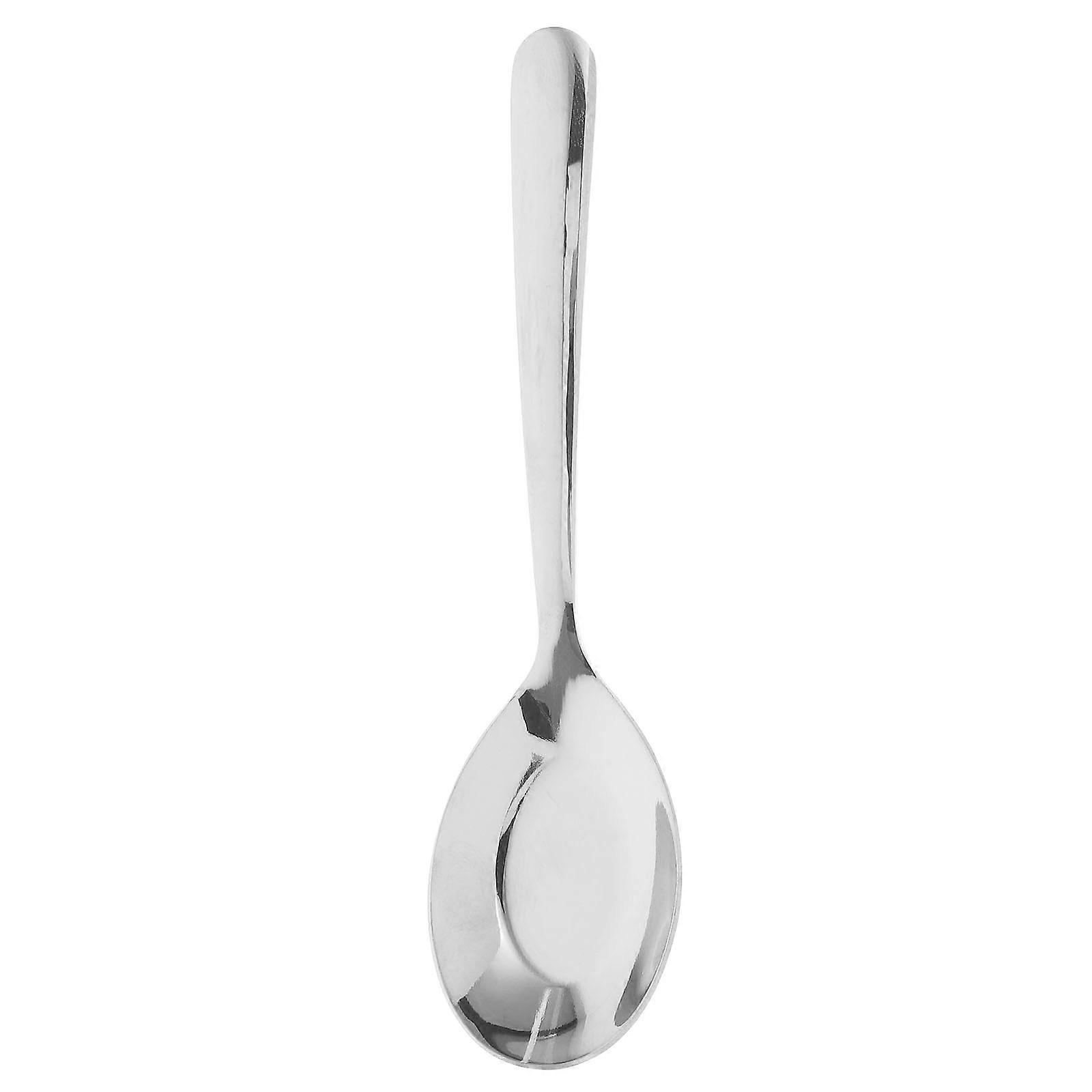 Safe Flat Spoon Stainless Steel Soup Spoons For Home Kitchen Or Restaurant Silver 1Pcs