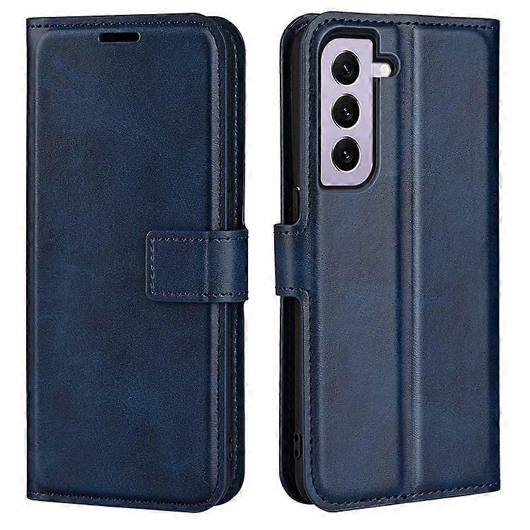 Compatible For Samsung Galaxy S23 Calf Texture PU Leather Folio Flip Case Square Magnetic Clasp Phone Stand Wallet Cover