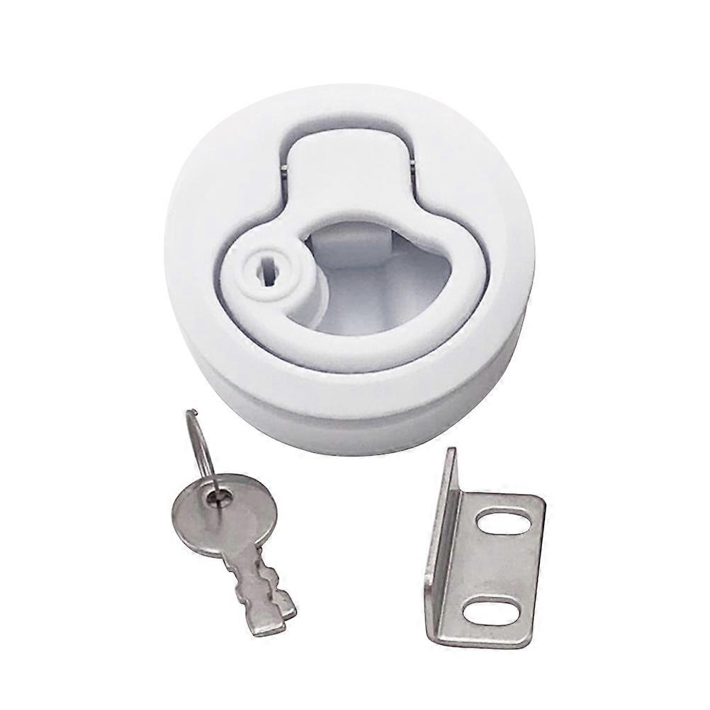 Boat Hatch Lock Key Marine Key Door Locking Hardware Square White 6.00X6.00X3.00CM Durable Construction 1Pcs