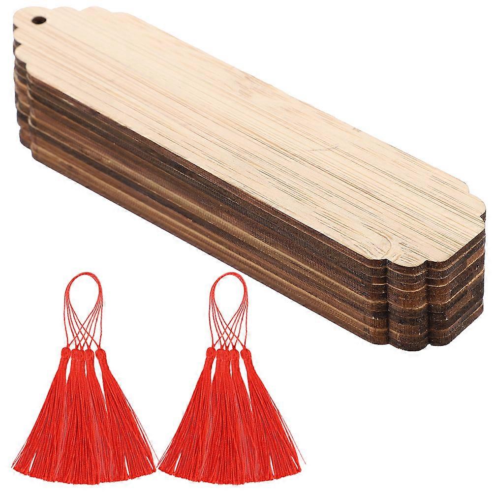 Wooden Blank Bookmarks Set for DIY Engraving & Crafting   Smooth Surface Page Markers with Hanging Tags for Readers, Students, Writers & Gift Making