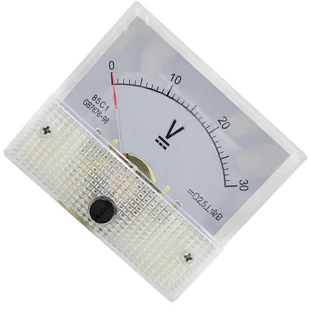 Analog Voltage Meter Panel 0-30v For Fine Tuning Dial Voltage Measurement Plastic 2.5 2.2 2.2in 1Pcs