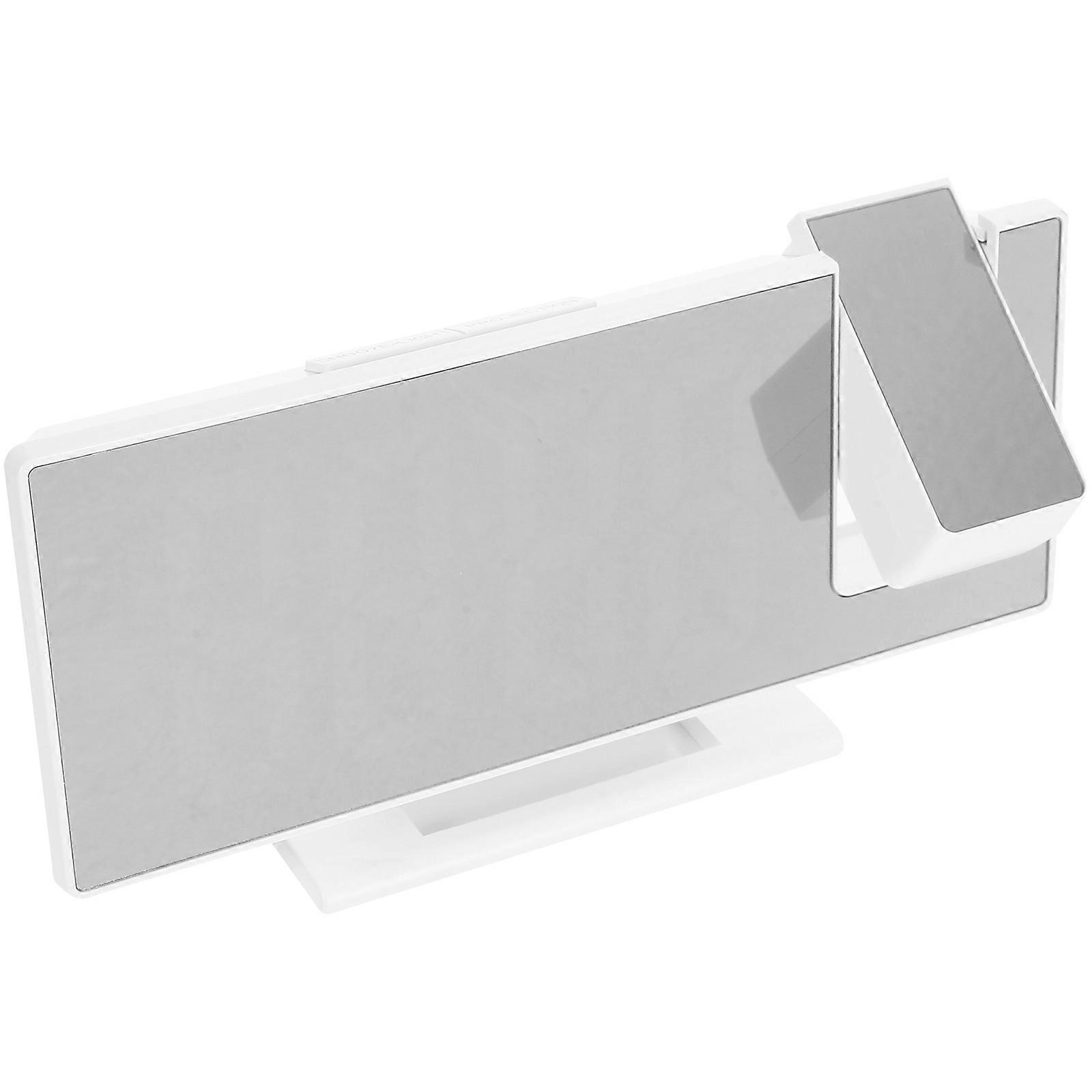 Projection Clock Alarm Clock For Bedrooms Modern Led Display White 1Set