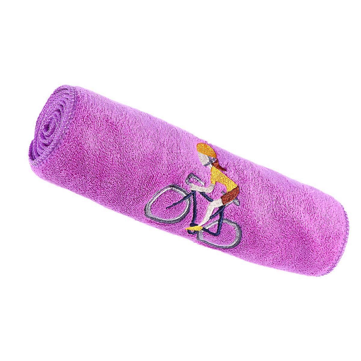 Towel Gym Shower Towel for Sports Person Purple 25x110cm Quick Drying 1Set
