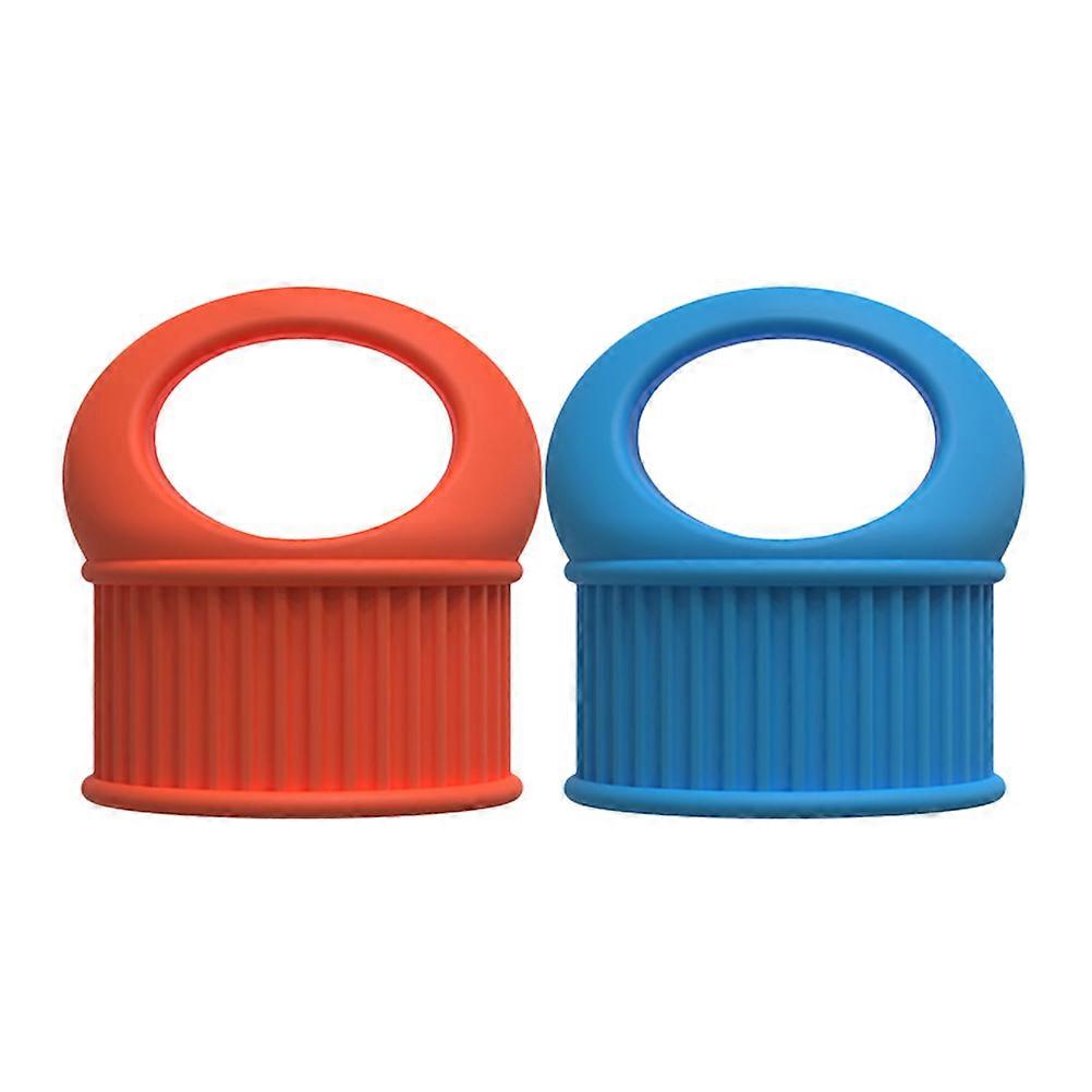 Silicone Stoppers For Bottles Stoppers Home Use Unique Shape Orange 2Pcs
