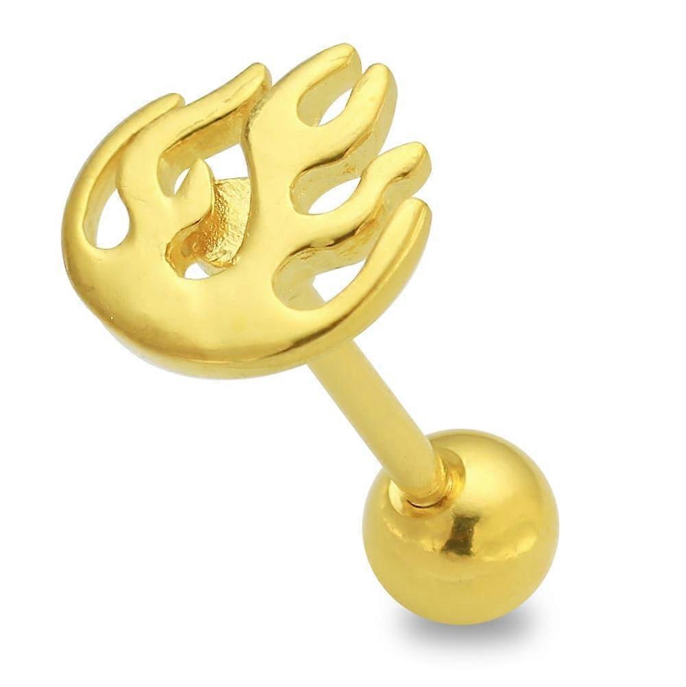 Sterling Silver Flames Tongue Ring