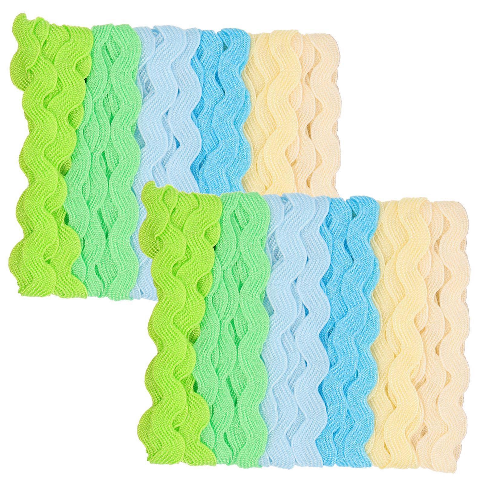 Craft Enthusiasts Wavy Trim Ribbon Assorted Color For Shoes DIY Handicrafts 2Pcs