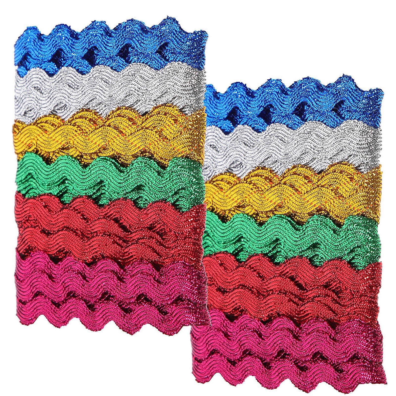 Clothes Wavy Trim Ribbons Bending Fringe Handicraft Projects Wear-Resistant 2Pcs