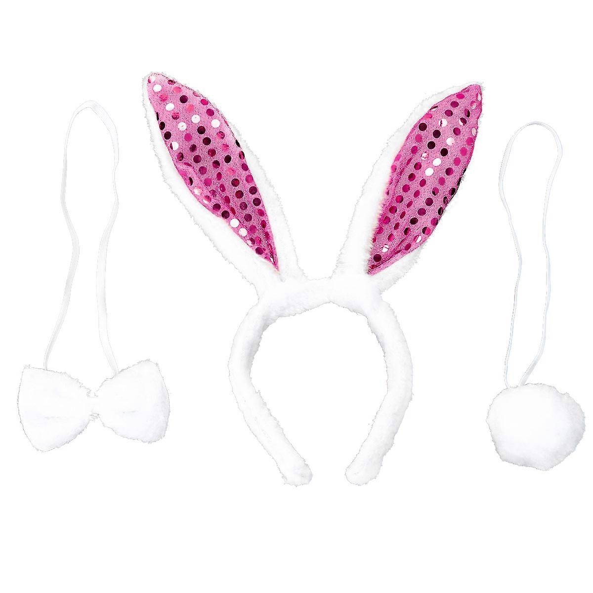 Kids Headbands Round Shape Performance Style Party Accessory Rosy 3Pcs