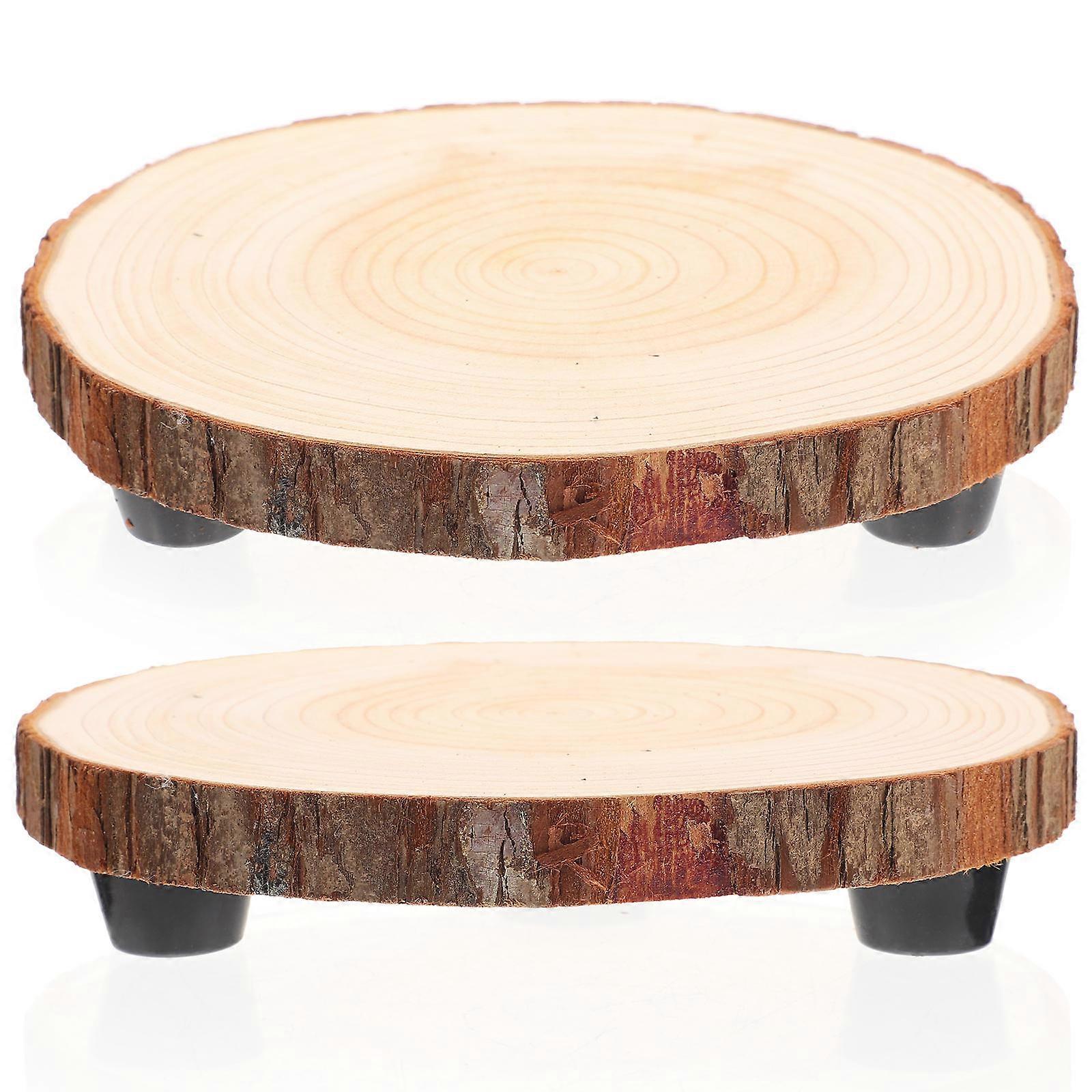 Planter Stand Flowerpot Base Home Use Round PP Material Decorative Display 2Set