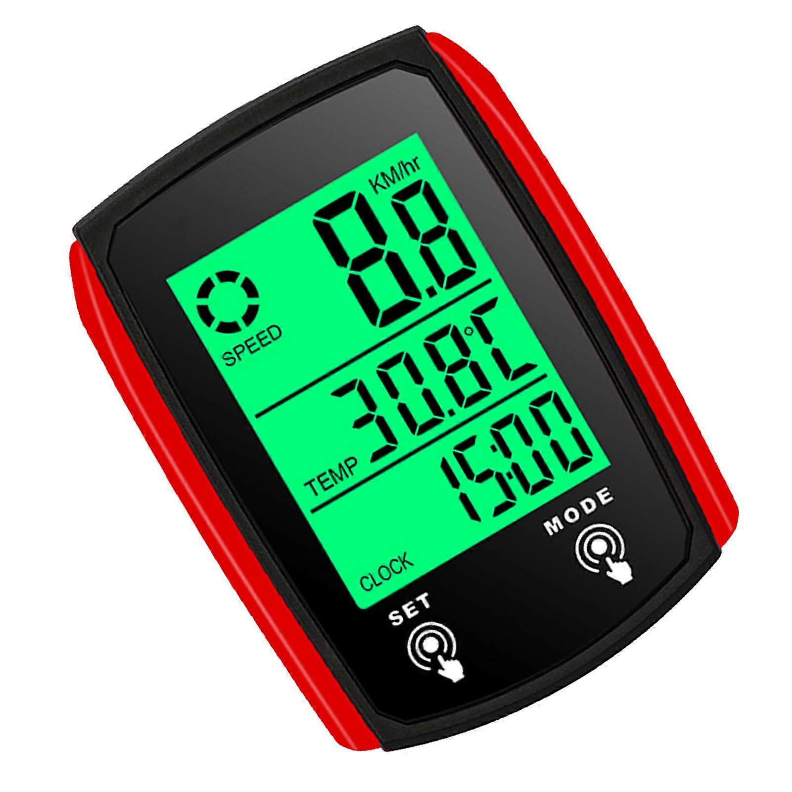 Wired Bike Computer LED Digital Bicycle Speedometer Odometer Touchscreen Cycle Computer Waterproof with Backlight for Mountain Road Bike