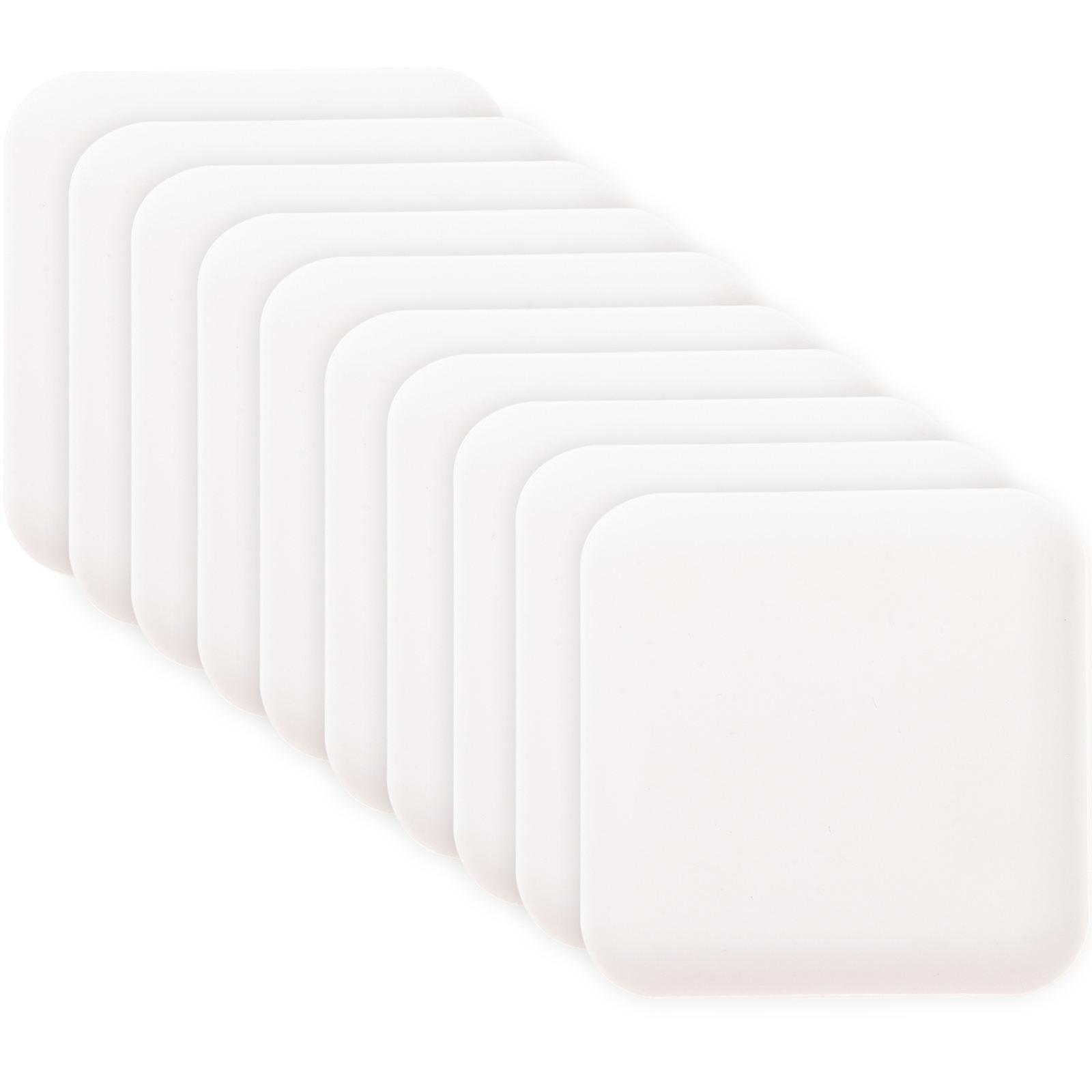 ウォールドアストッパーウォールプロテクタードアハンドルプロテクターホワイト4.50X4.50X0.80cm 10個