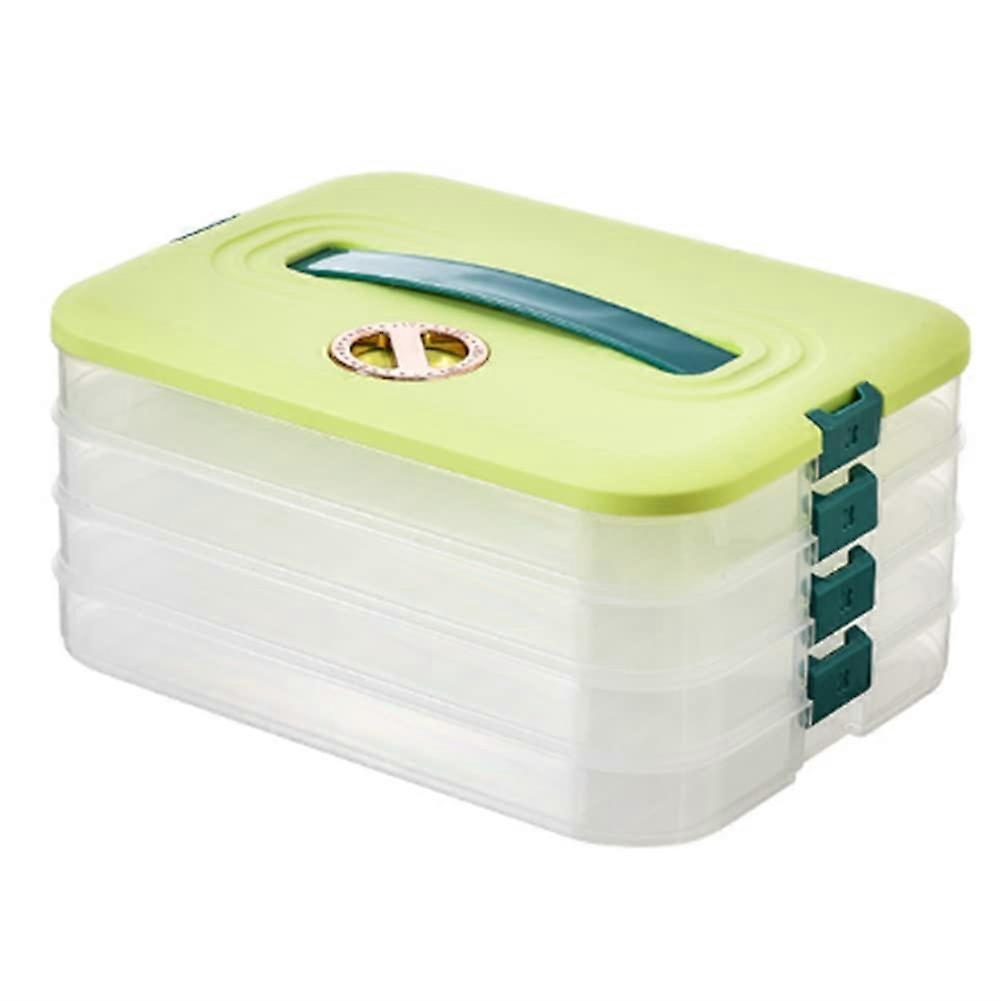 Knödelbox Storage Box Fridge Dumplings Freezing MultiLayer Freezing Quick Freezer Dumpling Box Green