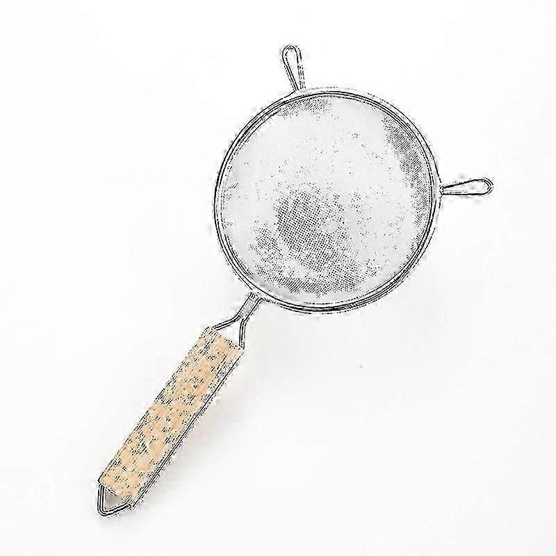 Mesh strainer made of stainless steel, stainless steel flour sieve with fine mesh handle, mesh strainer with handle