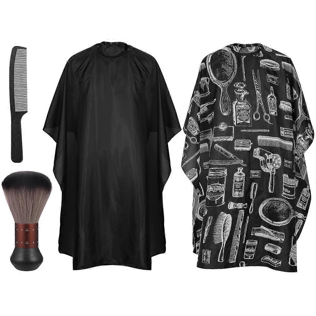 Barber Cape and Neck Duster for Professional Users in Salons and Barbershops Patterned 120 x 145 cm 1 Set