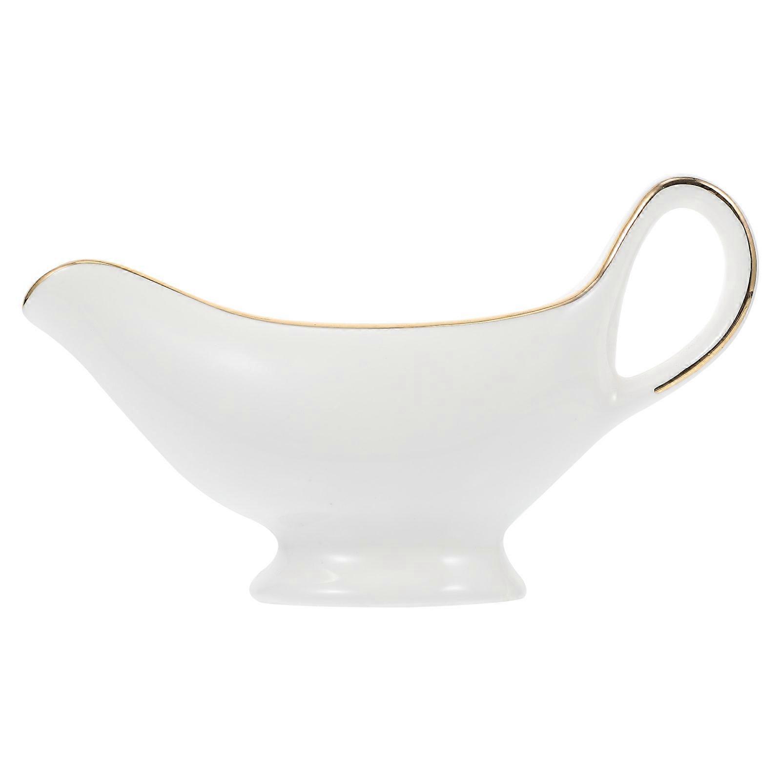 Household Milk Jugs Ceramic Jugs Storage Pouring For Restaurants 15.70X8.80X6.00CM White 1Pack