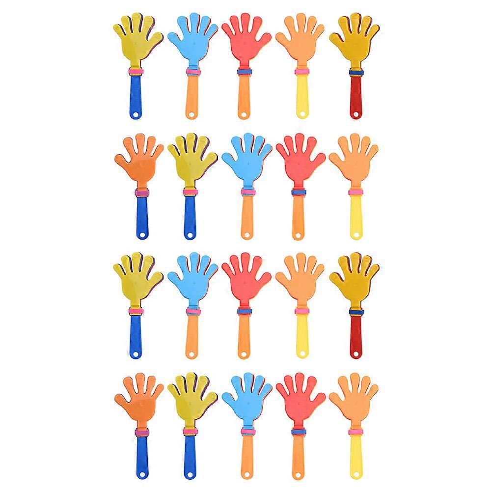 Hand Noisemaker Party Cheering Toys Kids Plastic Clapping Hands Assorted Color Sound Making 20Pcs
