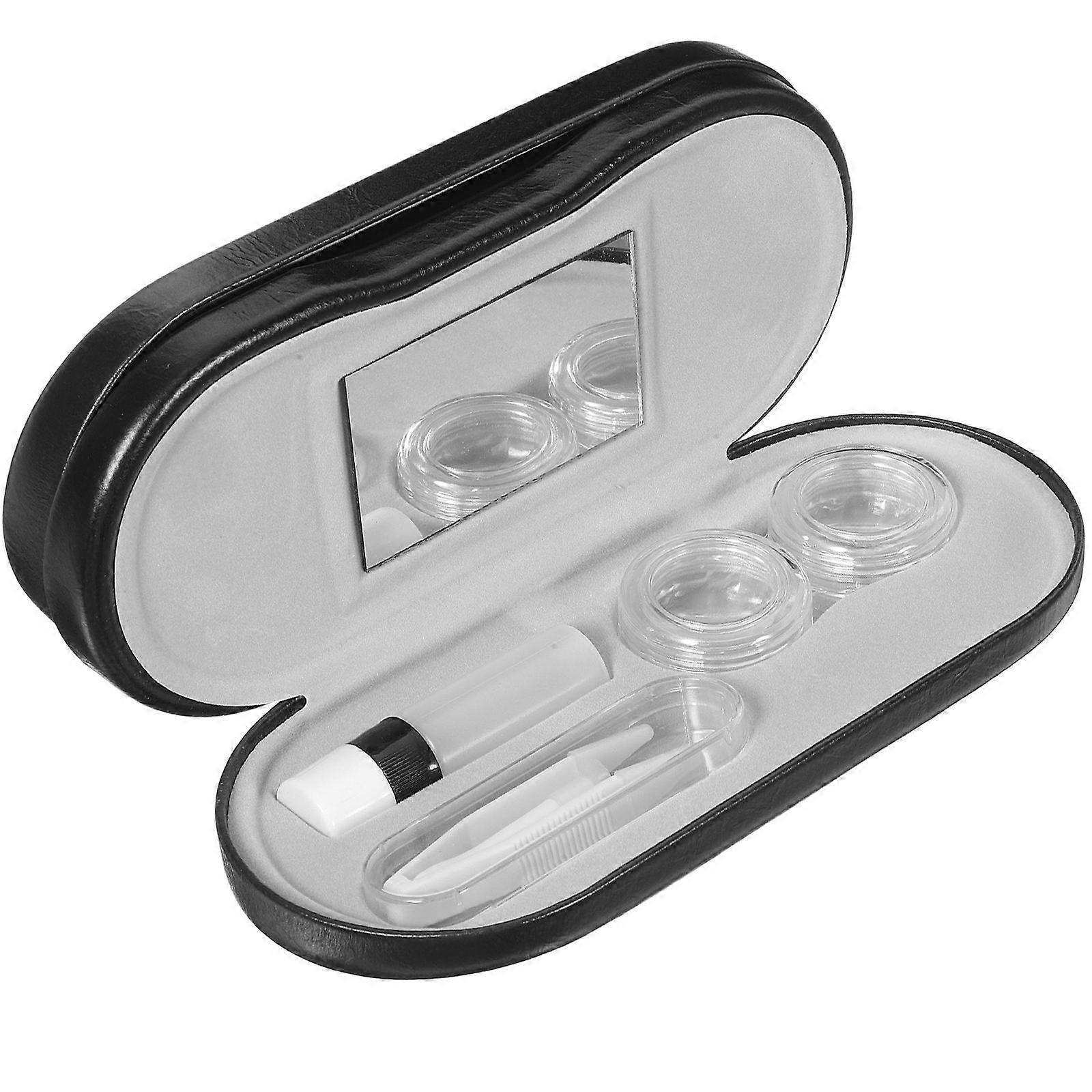 Multipurpose Glasses Organizer Portable Storage For Daily Use Black 16x7cm Dustproof Shockproof 1Set