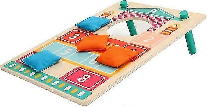 Sandpit Game, Fun, Easy to Assemble Strength Building Wooden Sandpit Set for Ages 3+, Great for Parties