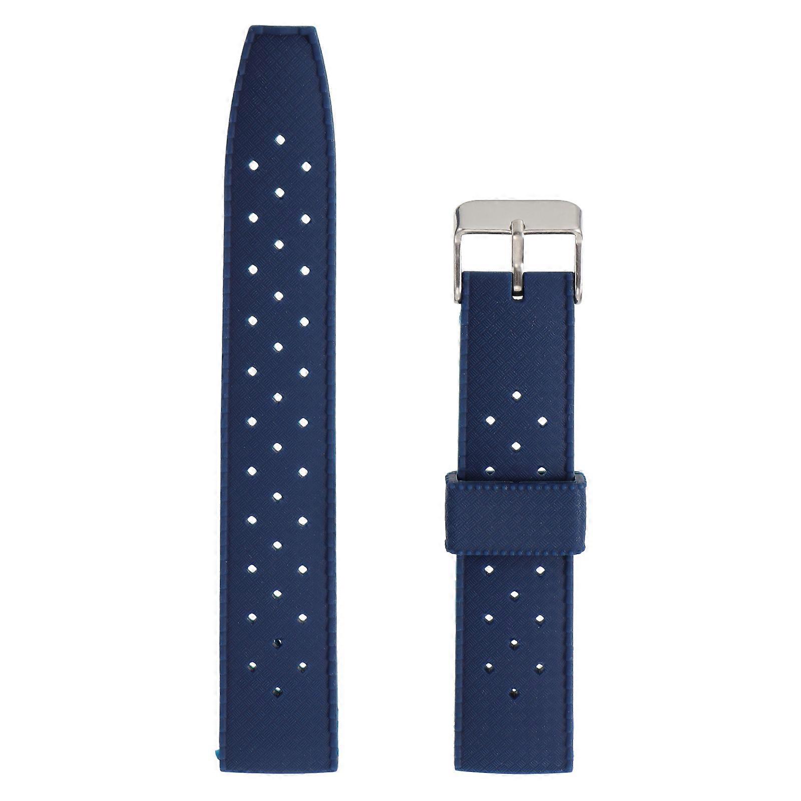 Silicone Watch Straps Watch Accessory Breathable Rectangular Blue 22.5X2CM 1Set