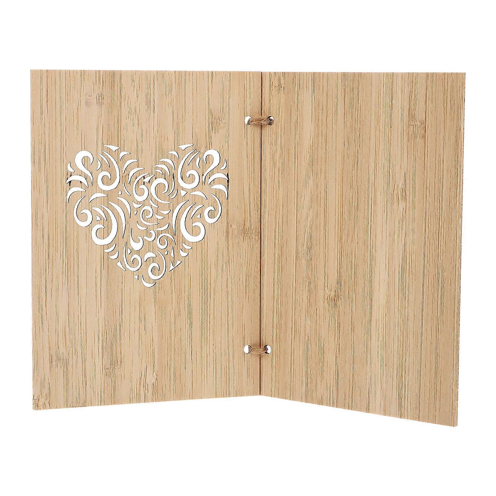 Mother's Day Greeting Cards Practical Greeting Cards Rectangular Simple and Elegant Design Wood Thank You Card 1Set