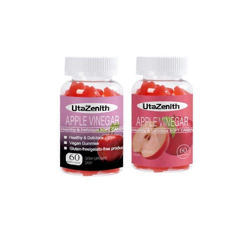 Organic Apple Cider Vinegar Gummy Bears, Apple Flavor, Daily Supplement. , Combination Pack
