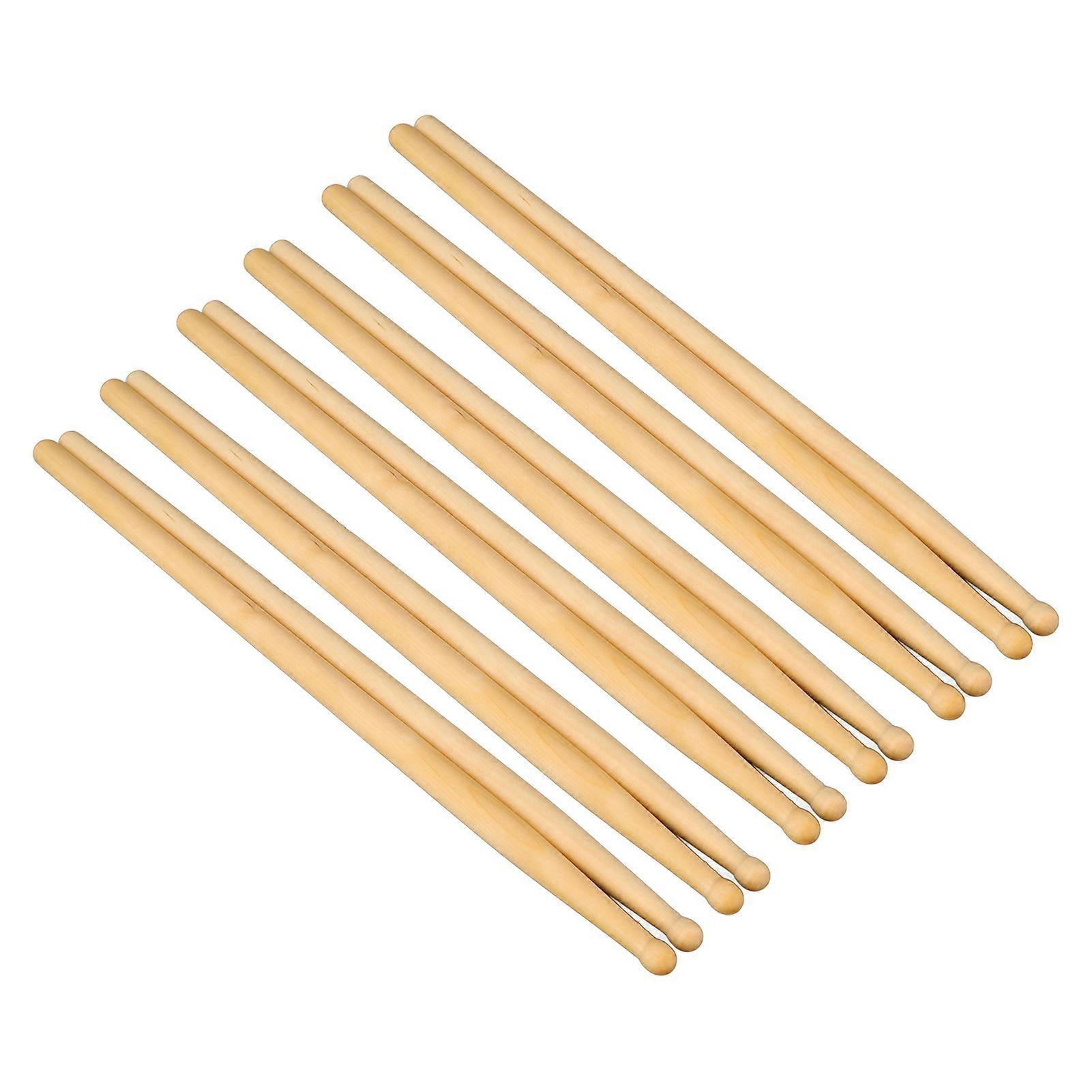 12 Pair Drumsticks Maple Wood Lightweight Drum Stick Replacement for School Practice Performance 
