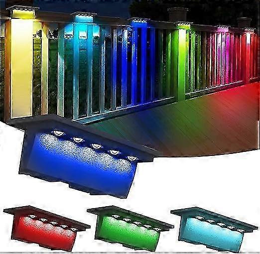 Solar Step Lights, 5 LED Solar Deck Light Fence Lights
