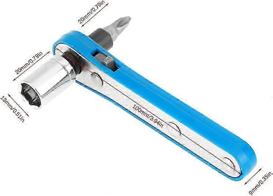 3-in-1 screwdriver set with ratchet, socket and screwdriver bit