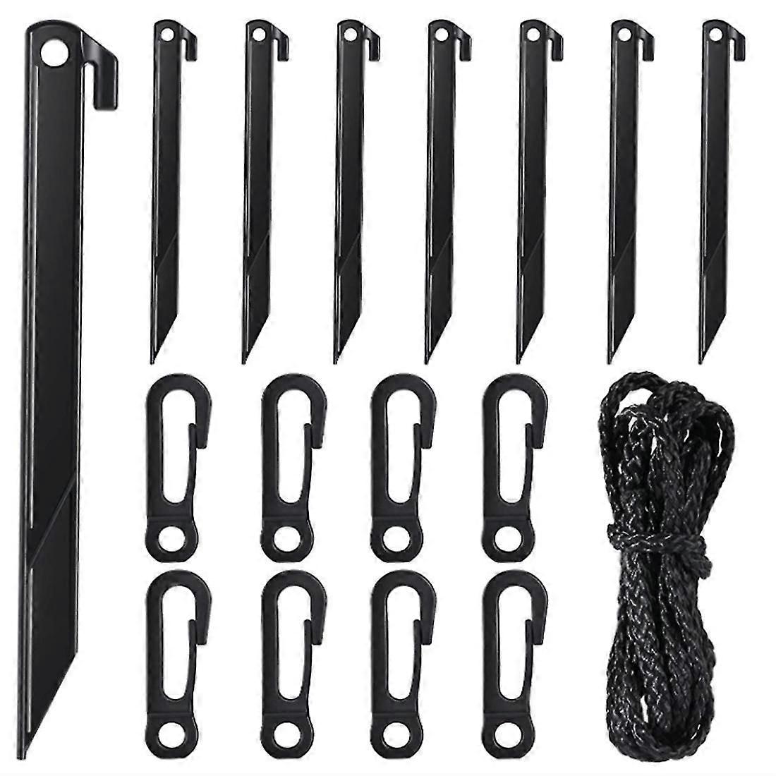 36pcs Inflatable Piles And Tethers,With Hooks,For Garden Home Lawn