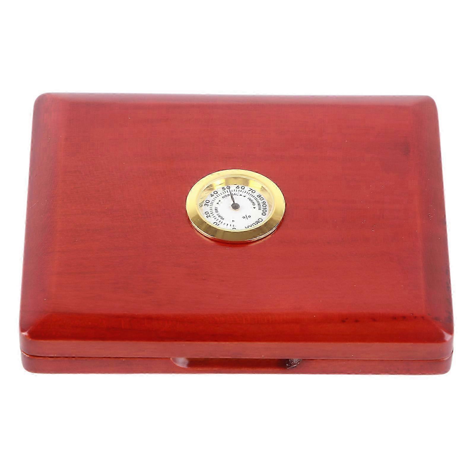 Wooden Reed Storage Case for Saxophone and Clarinet with Hygrometer - Holds 5 Reeds