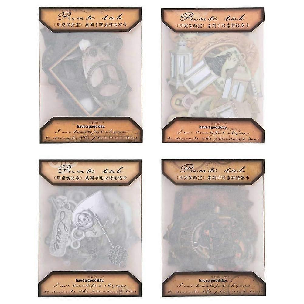 120-Piece Steampunk Junk Journal Supplies Set, Vintage Scrapbook Kit for Creative Journaling and Craft Projects