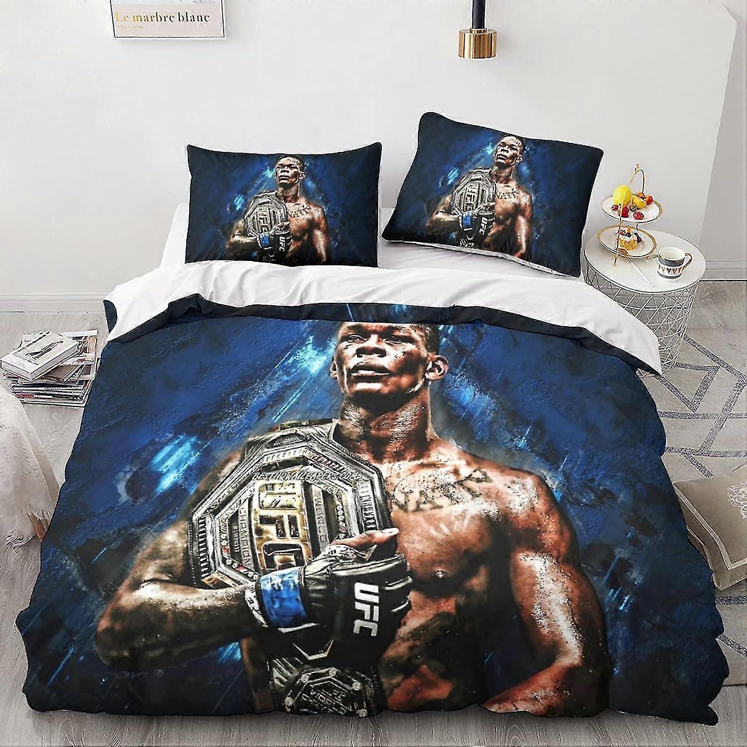 MMA Bedding Set 3D Fighter Soft Comforter Quilt Cover Microfiber 3 Piece Bedding Set Room Decor King