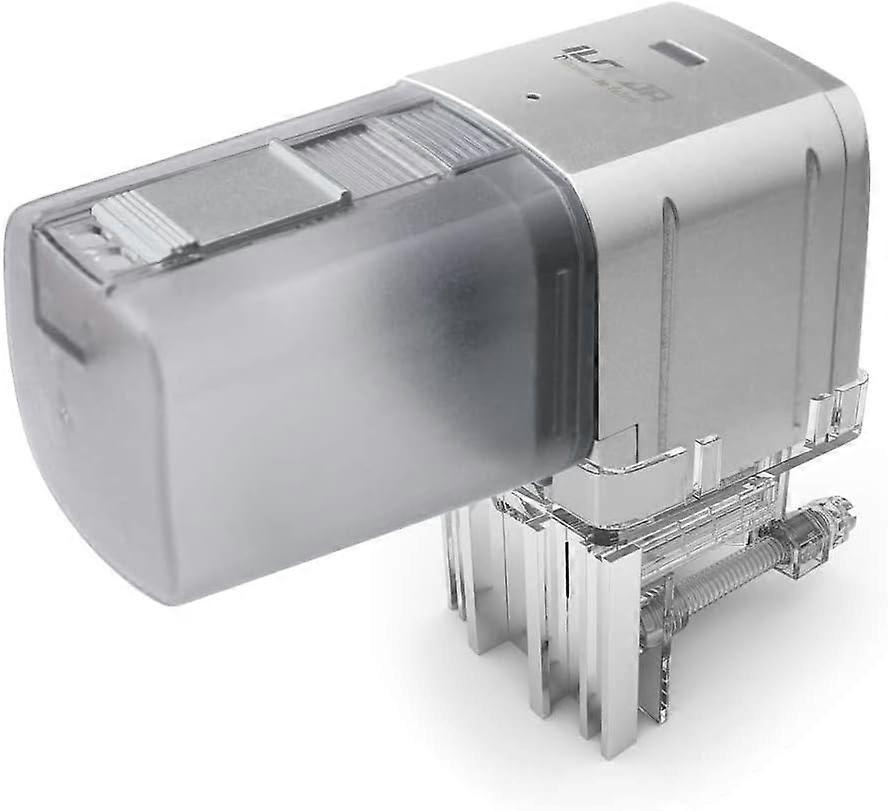 Automatischer Fischfutterautomat, WiFi-Fernbedienung Elektrischer Fischfutterautomat, Aquarium-Fischfutterspender, APP-gesteuert (Silber) ZeGoods