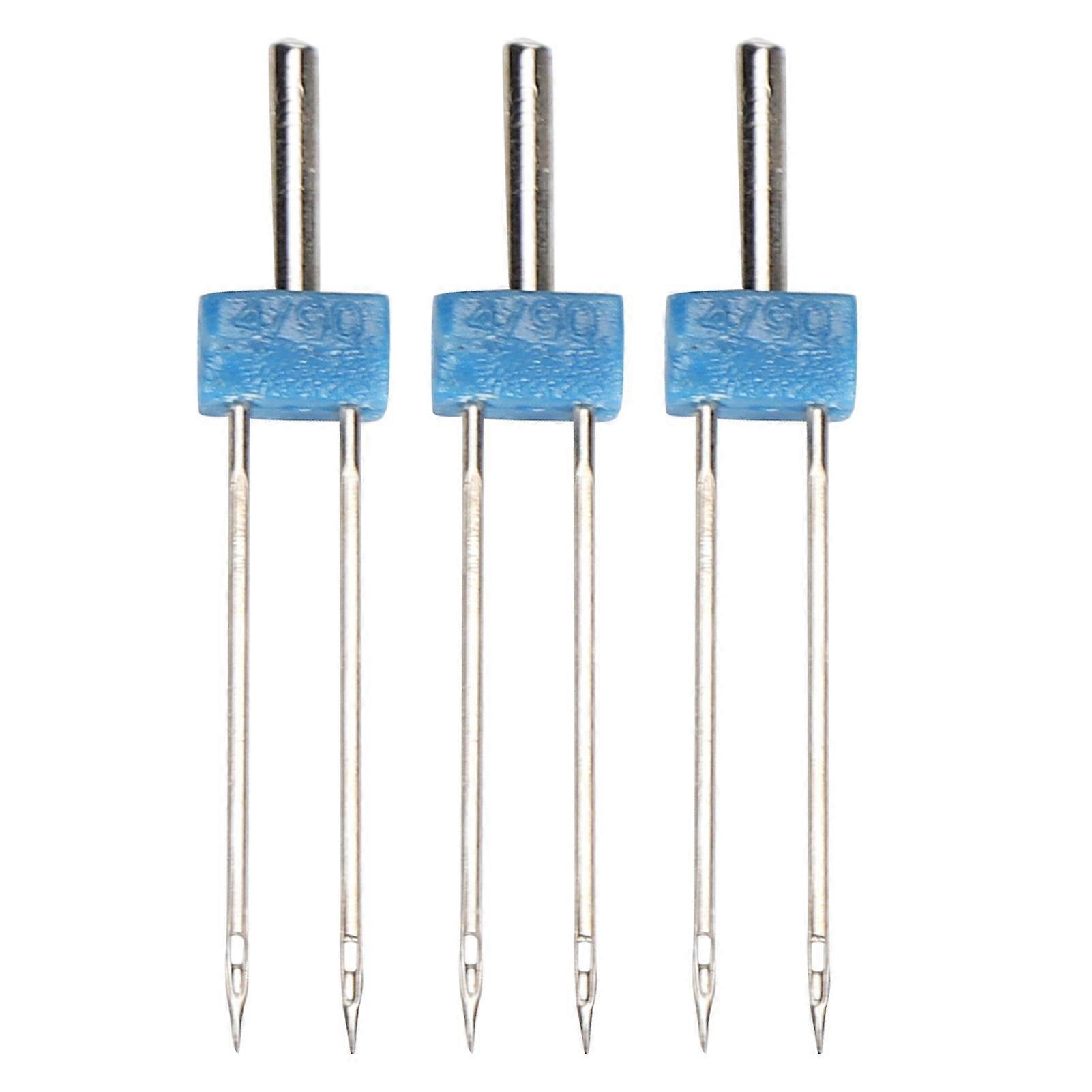 2025 Latest Model 3Pcs Double Needles Pins Stainless Steel Threading and
