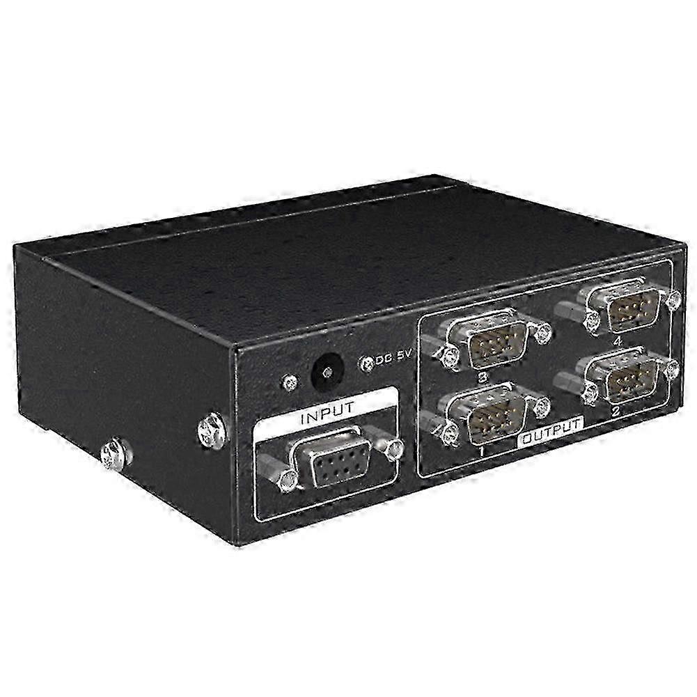 Active Serial RS232 Splitter 1 to 4 Bi-Directional Switcher with Power