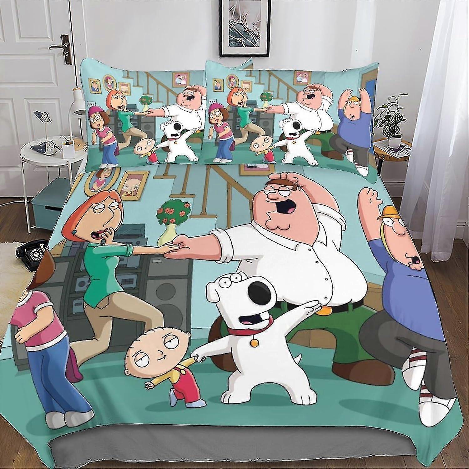 Conjunto de capa de edredom impresso em 3D com fecho de zíper oculto, microfibra poliéster Capa de edredom de anime engraçado para adolescentes