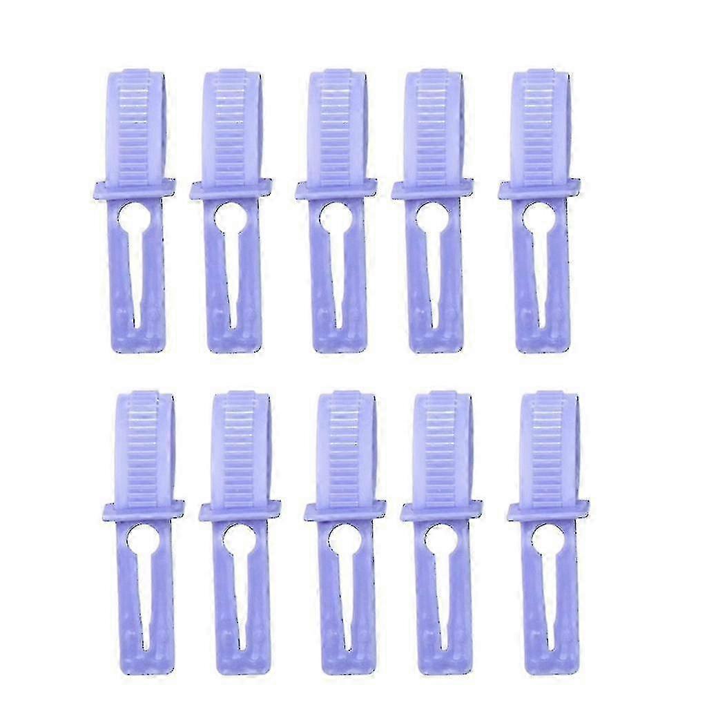 Windproof Clothes Hooks - Non-Slip Scratch-Resistant Hangers, Portable Fixed Buckles, 10-Pack, Purple