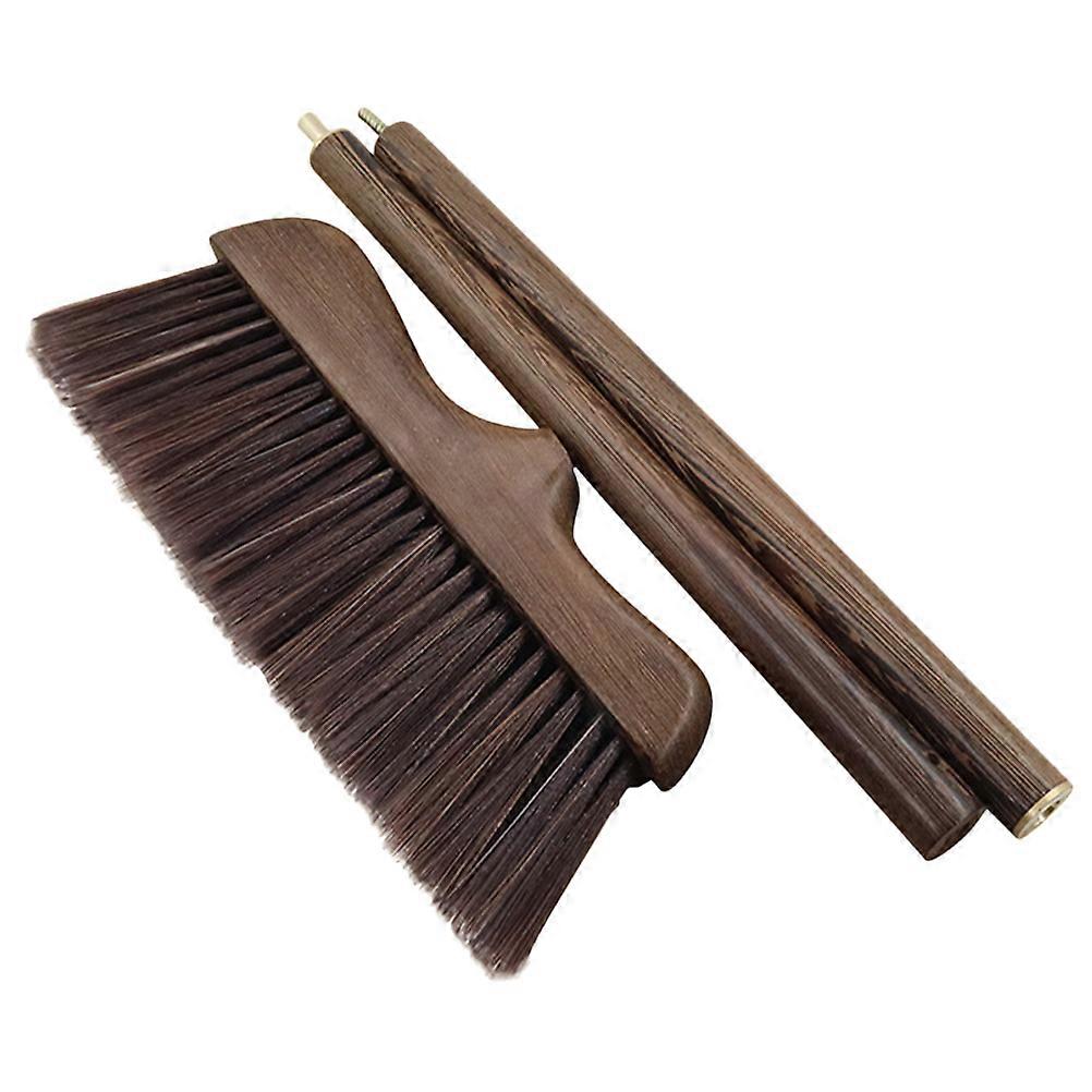 Household Sweeping Broom with Long Handle and Soft Dense Bristles for Indoor Outdoor Cleaning – Chicken Wing Wood Material for Home Kitchen Office Use