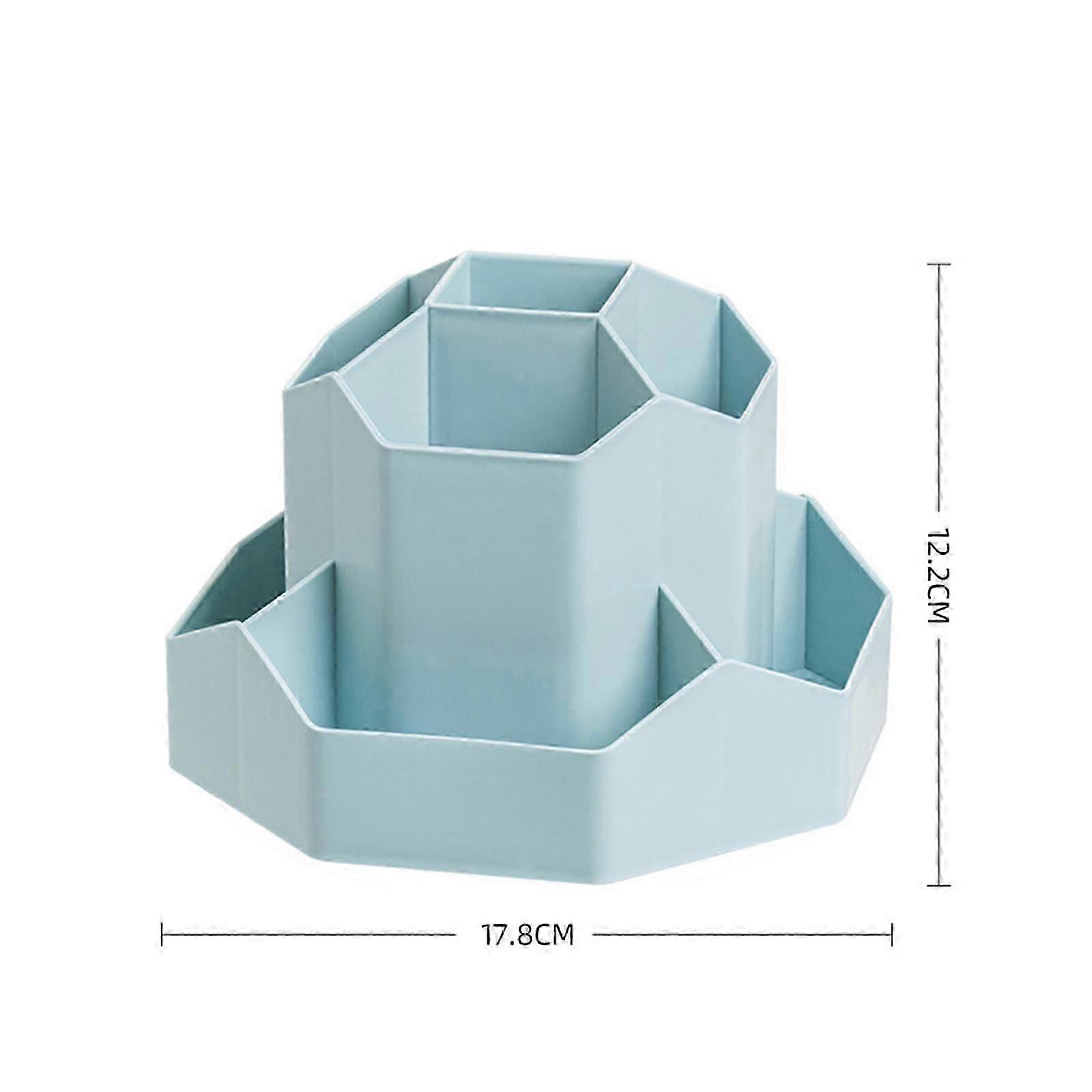 Rotating Pen Holder, Desk Organiser with 9 Compartments, Improved Large Capacity 360 Rotatable, Can Hold Pencils and Colouring Pencils Various Station
