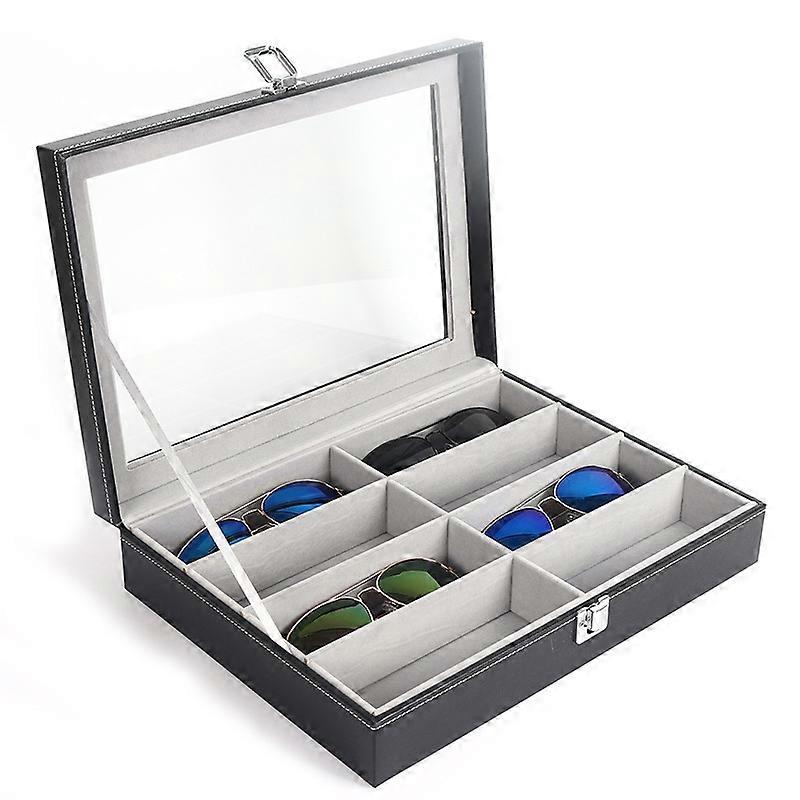 8 Grids Portable Sunglasses Protective Storage Box