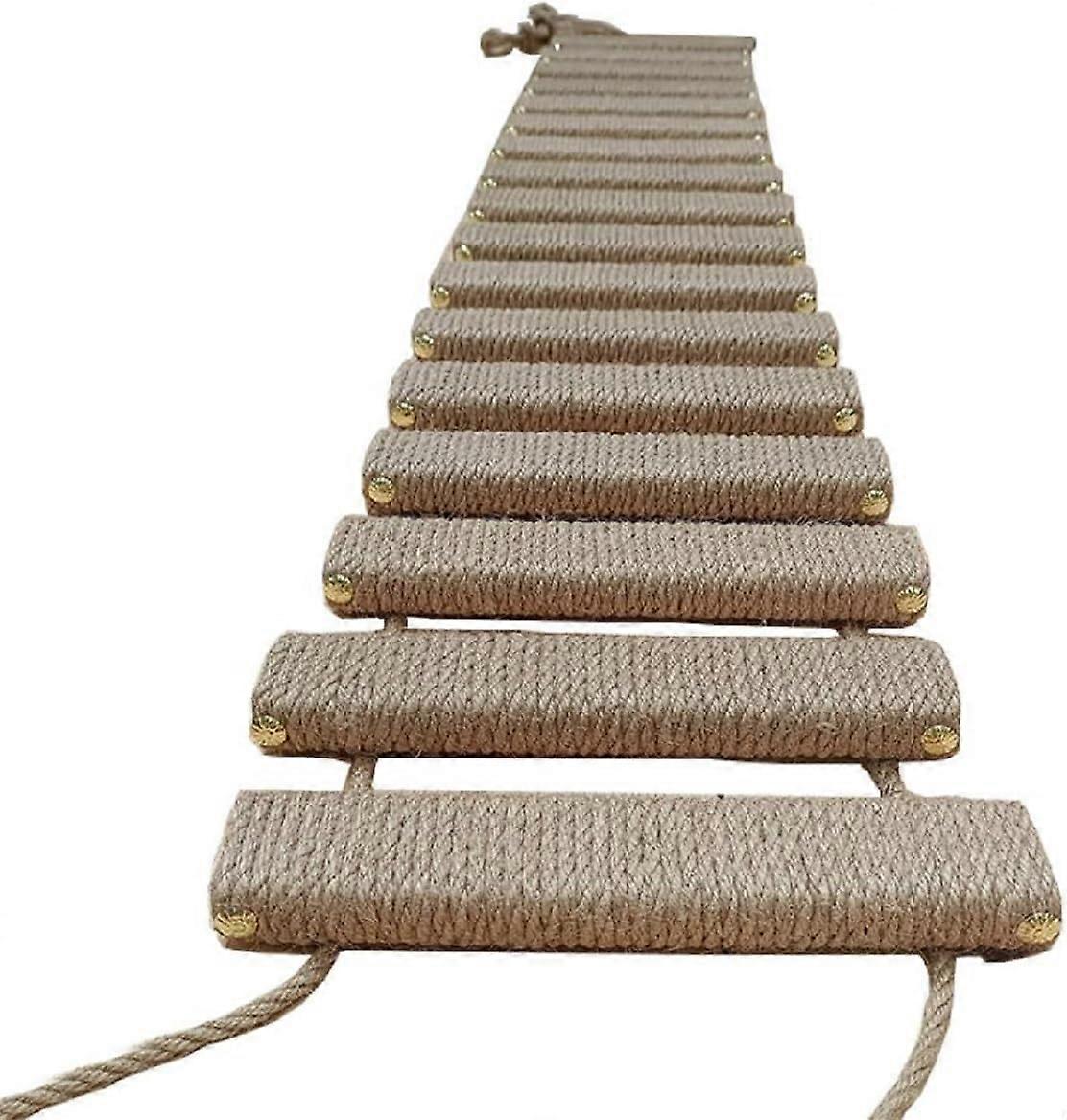 Cat Ladder Bridge for Wall, Sisal Rope Climbing Frame, Scratching Post, Stairs, Pet Furniture for Kittens and Cats, Toy, Cat Tree Tower (50 cm)
