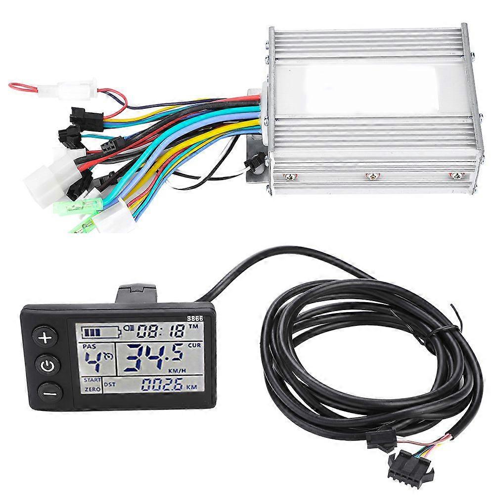 Waterproof LCD Display Panel Electric Bicycle E Bike Scooter Brushless Controller Kit(450W24V )YMQX)