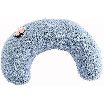Pet Pillow, Cat and Dog Pillow, Pet Play Relief, Tear and Bite Resistance, Neck Protection U Shaped,Blue