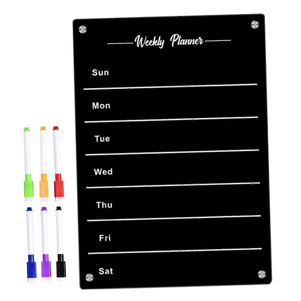 1PC Magnetic Refrigerator Whiteboard Wipeable Memo Planning Board for Weekly and Meal Planning Marker for Family Organization and Reminders
