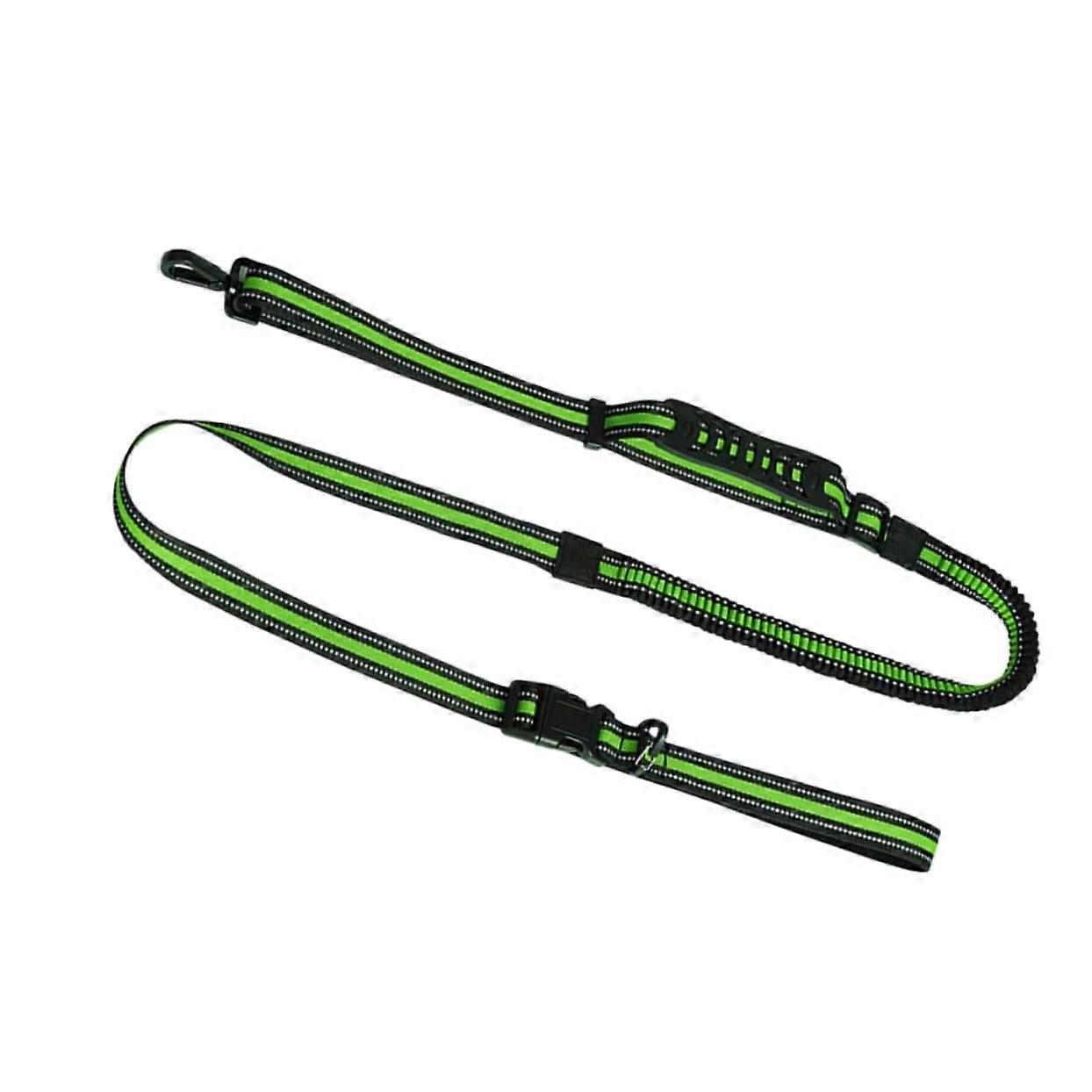 Reflective adjustable jogging leash for mediumsized dogs, hands with elastic nylon waist belt for safety in the dark.